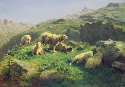 Pecore al pascolo nei Pirenei da Rosa Bonheur